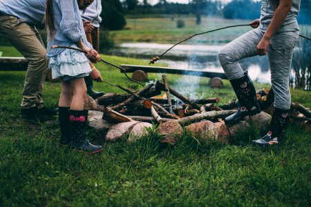 family-camping-campfire